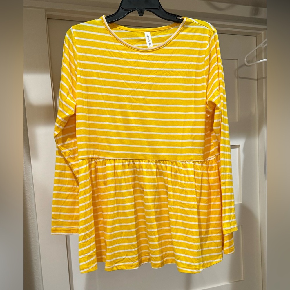 Bright Yellow Long-Sleeved Top - Size L